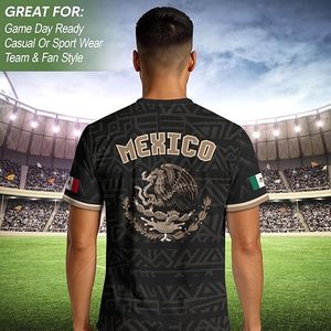 Camiseta de Fútbol de México para Hombre, Manga Corta, Cuello Redondo, Sublimada, 100% Poliéster, Transpirable, Corte Regular, Ropa para Adultos de Expanza - Product Image 4