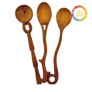 Cuchara de madera hecha a mano con tallado de hojas y flores, material ecológico, ideal para tiendas de regalos, venta al por mayor. - Product Image 5