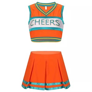2026 Custom Adult Size Women Cheerleading Uniform Sets Custom Team Name Heat-Transfer Printed 100% Polyester 180g Customized - Product Image 3