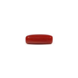 Synthetic Red Coral Oval Cabochon 5.7 Carat Loose Gemstone for Fine Jewelry - Product Image 3