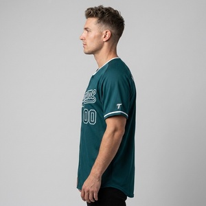 Maillot de baseball avec logo personnalisé, maillot de sport brodé, uniforme de baseball unisexe à manches courtes en mesh polyester 3D - Product Image 4