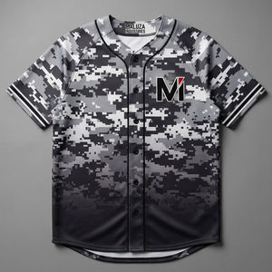 Camiseta de Béisbol con Camuflaje Digital Personalizada, Transpirable, de Secado Rápido, Uniforme de Equipo, Ropa Deportiva, MALUZA INDUSTRIES Premium, Equipo MALUZA - Product Image 1