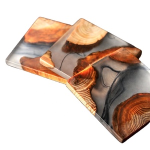 Sous-verres en bois personnalisables à prix d'usine avec tapis de vaisselle époxy/tampon cuisine produit original Inde Logo sous-verres - Product Image 1