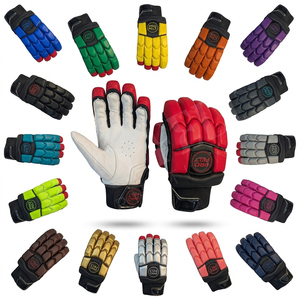 Hand Safety Apparel Cricket Batting <b>Gloves</b> for Men and Youth Protective PU Leather Sports <b>Gloves</b> Breathable Palm Grip <b>Gloves</b> - Product Image 1