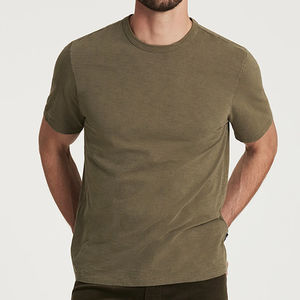 Camiseta de Manga Corta con Cuello Redondo de Algodón 100% de Alta Calidad para Hombre, Impresión de Logotipo Personalizado, Corte Regular, Ecológica, Transpirable, para Invierno - Product Image 3