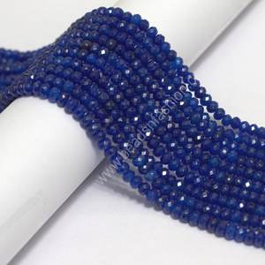 Cuentas de Neumático con Corte Zed de Beadsnfashion, 3x4mm, Azul, Modelo MGB-156, para Fabricación de Joyería DIY, Pulseras, Collares y Pendientes - Product Image 2