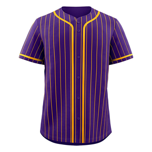 Custom <b>Red</b> White Striped Baseball Jersey Unisex Adult Short Sleeve Button Front Breathable Mesh Sport Apparel - Product Image 6