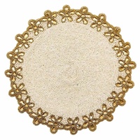 Napperon rond en verre perlé fait main, moderne, très demandé, pour mariage, banquet, dîner, Thanksgiving, réunion, décoration festive