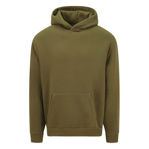 Sweat à capuche unisexe en coton épais, nouveau modèle personnalisé en molleton bouclette avec épaules tombantes, teint uni, broderie et impression pour hommes et femmes - Product Image 4