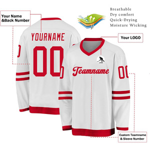 Camiseta de Hockey sobre Hielo Deportiva Transpirable, Camiseta de Equipo Sublimada Personalizada, Uniforme de Hockey Ligero de Secado Rápido para Entrenamiento - Product Image 5