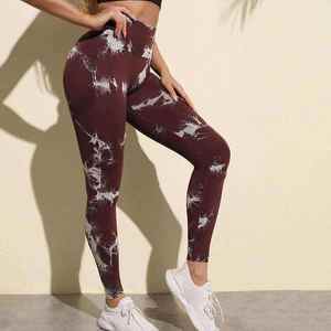 Women's Tie-Dye Seamless Yoga Pants – High Waist <b>Scrunch</b> Butt Lifting <b>Leggings</b> & Shorts - Product Image 6