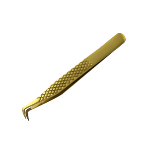Pince à cils plaquée or, pointe lisse, précision professionnelle, extension de cils, outil de mise en forme des sourcils, antistatique, durable - Product Image 6