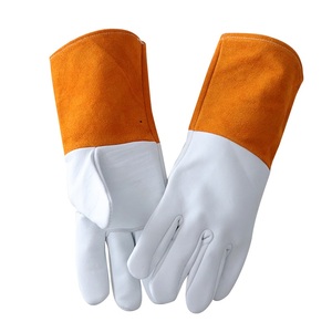 Gants de soudage en cuir souple de vachette personnalisés Precision TIG, résistants à la chaleur, protection des mains, sacs et étuis LWG-0022 - Product Image 1