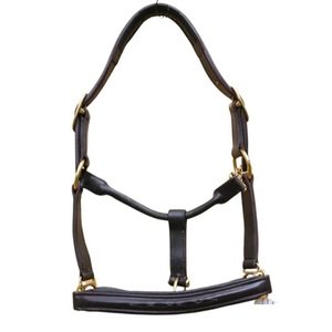 Cómodo y suave cabezal de cuero acolchado para caballo con herrajes de latón resistentes y ajustables. Tamaños personalizados disponibles. - Product Image 6