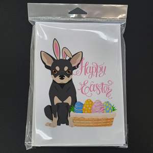 Whimsical A7 Size 5x7 Black Cream Chihuahua <b>Easter</b> Greeting <b>Cards</b> <b>Pack</b> of 8 Blank Note <b>Cards</b> with Envelopes - Product Image 3