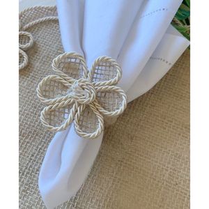 Bohemian Fabric Napkin Rings Ring Shape 4.5cm Width Eco Friendly Wedding <b>Table</b> Decoration Accessory - Product Image 5