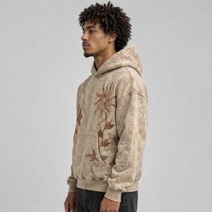 Sweat-shirt brodé pour homme de qualité supérieure, offrant chaleur, confort doux et broderies détaillées pour un style décontracté moderne tout au long de la journée. - Product Image 2