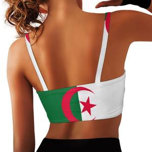 Sujetador Deportivo Personalizado con Estampado de Bandera Nacional, Diseño con Combinación de Colores en la Parte Delantera, Satén 100% Poliéster Ecológico Hecho en Eoin - Product Image 3