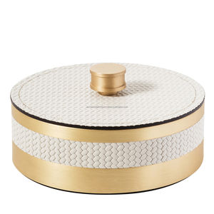 Tarro de cera para velas, recubierto de polvo blanco dorado, Color personalizado disponible, elegante contenedor de Metal asequible para regalos de decoración del hogar - Product Image 4