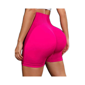 Shorts Deportivos de Mujer Personalizables de Cintura Alta, Calidad Premium, Ecológicos, Elásticos en Cuatro Direcciones, Nailon Elástico, Spandex, Diseño Liso - Product Image 3