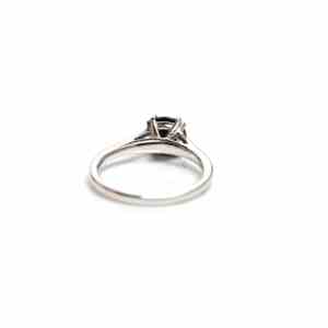 Anillo de compromiso de lujo con diseño de ónix negro, plata de ley 925 y chapado en oro de 14 quilates para mujer - Product Image 6