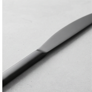 Ensemble de couverts minimalistes noir mat en acier inoxydable, couteau, fourchette, cuillères, passe au lave-vaisselle, vaisselle de mariage - Product Image 2