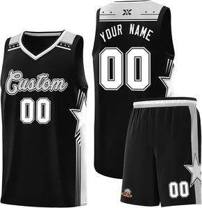 Ensemble de maillot de basket-ball sublimé personnalisé, vert marine, en mesh, sans manches, col en V, débardeur et short, anti-transpiration, unisexe, adulte, SPORTS - Product Image 3