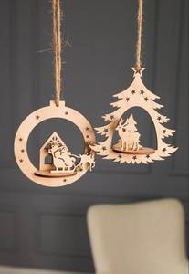 Adornos de Cruz de Madera con Diseño Floral, Artesanía de Estilo Tradicional, Decoración Colgante - Product Image 4