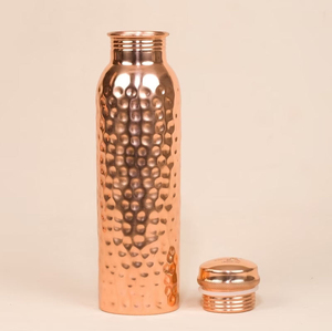 Bouchons de bouteille d'eau 100 % cuivre pur, classiques et écologiques, pour le stockage de l'eau potable, bienfaits traditionnels ayurvédiques pour la santé, voyage - Product Image 1