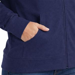 Sudadera ligera con cremallera completa para mujer, estilo casual deportivo, capucha ajustable con cordón, bolsillos frontales personalizados - Product Image 5