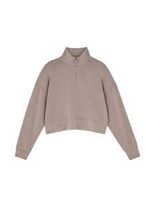 เสื้อสเวตเชิ้ตโอเวอร์ไซส์ทรงครอปแฟชั่นสำหรับผู้หญิง ผ้าฝ้าย 100% แขนสั้น รับสกรีนโลโก้ คุณภาพสูง สำหรับฤดูหนาว - Product Image 2