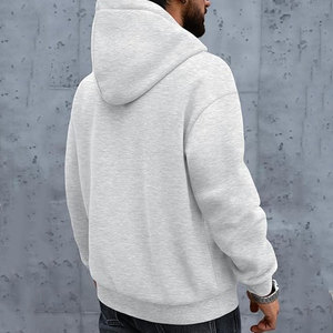 Sweat à capuche épais pour homme, style décontracté, en coton doux et épais, coupe ample, streetwear décontracté, chaud, pour tous les jours - Product Image 4