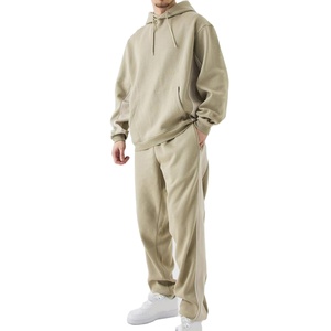 Chándal Deportivo de Invierno con Capucha y Logotipo Personalizado de Alta Calidad al por Mayor, Color Sólido, Talla Grande para Hombre, 2 en 1 - Product Image 2