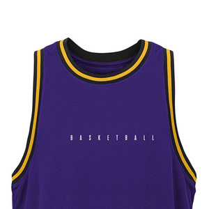 High Quality Printed Polyester Basketball Jersey with Custom Design Short Sleeveless Anti-Wrinkle Quick Dry Breathable Team Wear - Product Image 5