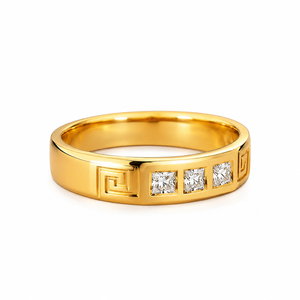 แหวนเพชรทรงปรินเซสคัท ตัวเรือนทองคำขาว 14K เวอร์เมล์ ประดับเพชรโมอิสซาไนต์ ดีไซน์ทันสมัย - Product Image 3
