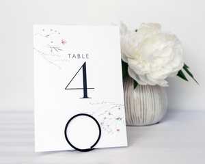 Circle Wire <b>Table</b> Number Holder: Minimalist Wedding Decor - Product Image 3