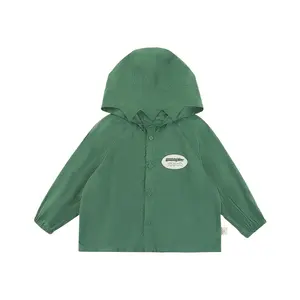 N4869 Jaqueta e casaco infantil com capuz, roupa esportiva personalizada para proteção contra erupções cutâneas, casaco de proteção solar para crianças
