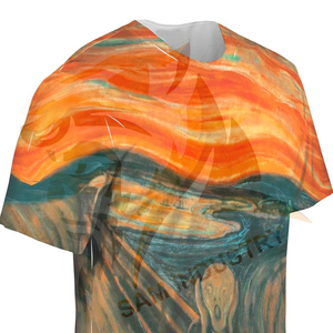 Camiseta de manga corta con cuello redondo y estampado por sublimación de último diseño para hombre, ropa informal, camiseta de sublimación de alta calidad para hombre - Product Image 6