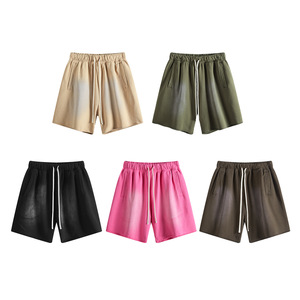 Men's Solid Color 100% <b>Polyester</b> <b>Shorts</b> Elastic Waist Casual Breathable Quick Dry Mid Rise with Pockets Customized Colors Gym - Product Image 1