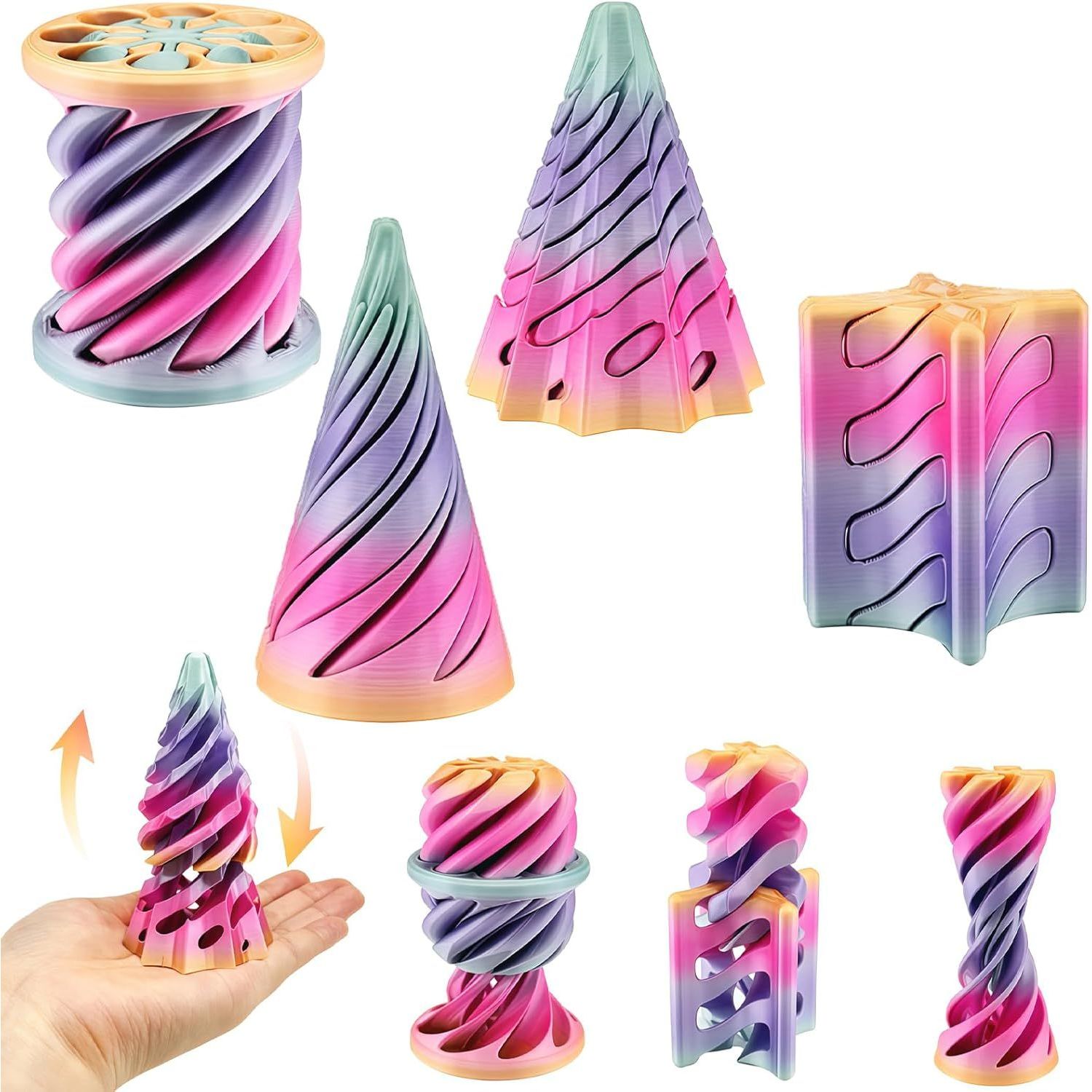 4pcs Rainbow Color