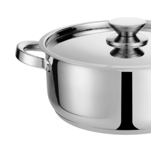 Casserole en acier inoxydable de qualité assurée, simple et robuste, vous offrant un contrôle précis pour faire mijoter, faire bouillir ou faire braiser. - Product Image 1