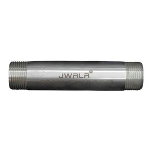 Raccord de tuyau industriel en acier inoxydable de qualité 304, diamètre d'un quart de pouce, longueur de trois pouces, connecteur fileté, matériel de plomberie - Product Image 1