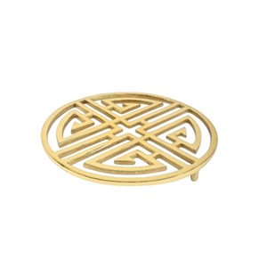 Aluminium Kitchen Trivet Scroll Design Heat Resistant <b>Table</b> <b>Protector</b> Metal Hot Pot Holder Mat for Dining Countertop Decor - Product Image 2