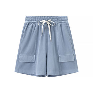 Shorts Casuales de Moda para Mujer, 3 Colores Disponibles, Cintura con Cordón Ajustable, Color Sólido - Product Image 2