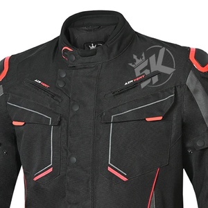 Chaqueta de Motociclismo Deportiva Unisex de Manga Larga, Negra y Roja, Impermeable, Transpirable, de Secado Rápido, Resistente al Viento y a los Rayos UV, para Todas las Carreras - Product Image 3