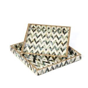 Plateau de service en bois de style traditionnel haut de gamme pour la décoration de la maison, le salon, la chambre, la cuisine et les occasions spéciales du Ramadan au meilleur prix - Product Image 3