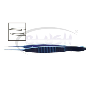 Pinzas de ligadura con punta de plataforma en V de 0.5mm, lado recto, instrumento microquirúrgico oftálmico, certificado CE ISO, Blush Surgical - Product Image 1