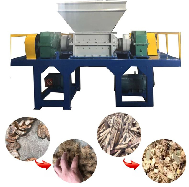 Automation 1t/h Industrial with Paper Press Coconut Husk Crinkle Cut Paper Shredder Machine