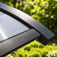 Abri de stationnement pour 2 voitures Angye, moderne et luxueux, personnalisé pour villa, avec cadre en alliage d'aluminium thermolaqué et auvent durable