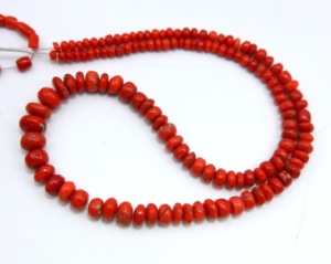 Natural Italian <b>Red</b> Coral Smooth Tube <b>Beads</b> Loose Gemstone Jewelry Making Supplies Wholesale - Product Image 1